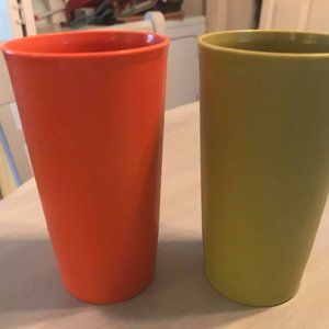 Two Vintage Tupperware 12 oz Tumblers